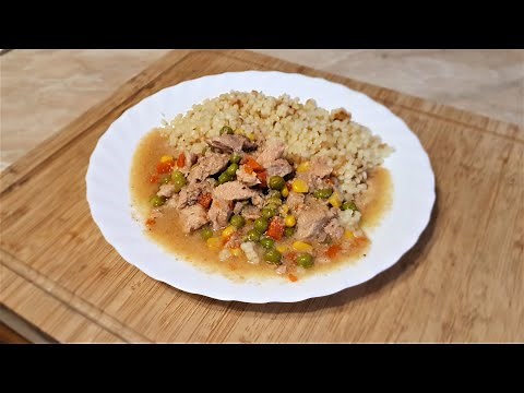 Dusené bravčové stehno na zelenine s tarhoňou