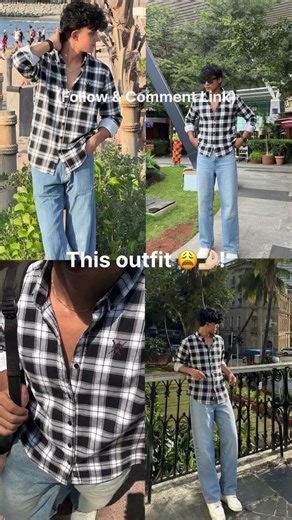 Check shirt Outfits hits different 🤍🤌🏻!....(Very high quality, check shirt outfit, baggy jeans wear
