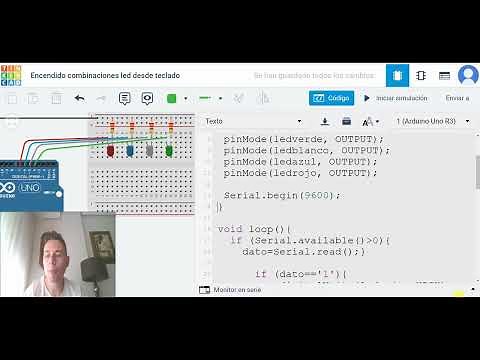 Arduino con Tinkercad. Condicionales If else. Activar diferentes secuencias de led por teclado