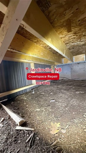 Before and After-Crawlspace Repair, Jardinville NB