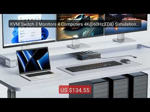 KVM Switch 3 Monitors 4 Computers 4K@60Hz,EDID Simulation,U... — Top Pick 2026 | Unbeatable Price!