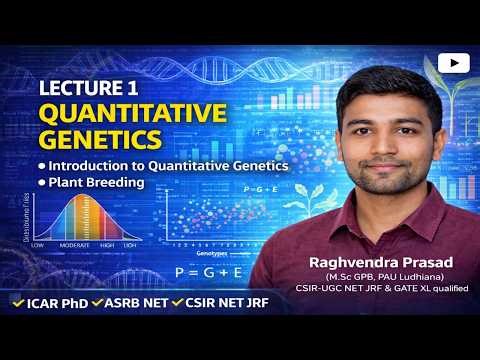 Lecture 1: Introduction to Quantitative Genetics | Quantitative Genetics | Plant Breeding | ICAR PhD