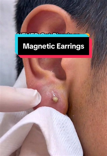 Magnetic Earrings ✨👀#piercing#earrings#nopiercing#fashiontiktok#jewelrytrend