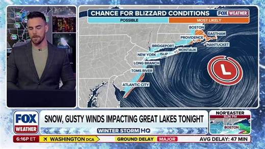 Nor'easter set to slam millions in the Northeast including 12-18" of snow in NYC, Boston