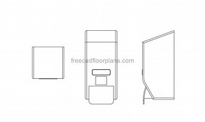 Wall Mount Hand Sanitizer Dispenser - Free CAD Drawings