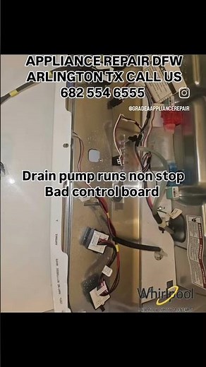 whirlpool washer control board replacement. appliance repair Arlington tx dfw #appliancebootcamp