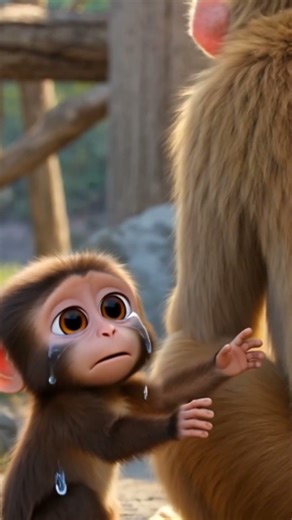 His mom rejected him… and this baby monkey found comfort in a stuffed animal 🐒💔 #Shorts
