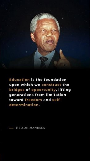 Nelson Mandela on Education 🌍 | Path to Freedom