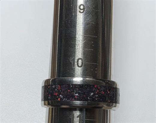 Black Fire Opal Inlay Ring – Stainless Steel Band – Black Fire Opal Ring – Handmade Opal Wedding Band – Custom Size – Men’s or Women’s - Etsy