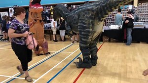 When Raptor met the inflateable T-Rex! 😂😂😂😂😂 #RaptorsWorldUK | Raptors World - Roarsome Dinosaur Entertainment