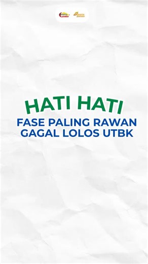 Lampung Cerdas | HATI-HATI FASE PALING RAWAN GAGAL UTBK‼️😱 Menjelang pelaksanaan SNBT 2026, ada fase paling rawan buat gagal lolos SNBT dimana biasanya... | Instagram