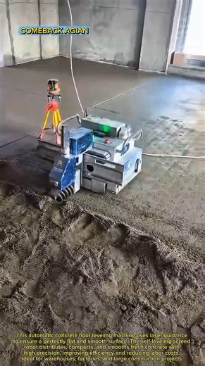 Automatic Concrete Floor Leveling Machine | Self-Leveling Laser Screed Robot