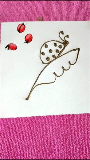 easy ladybug drawing #art #shorts