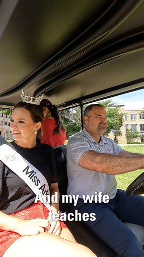 Ride along as Chancellor Todd Shields gives a campus tour to Miss Arkansas’ Teen 2024 Peyton Bolling. #WolvesUp | Arkansas State University