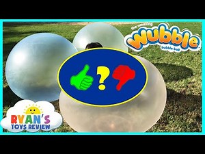 Ryan plays with Giant WUBBLE BUBBLE BALL - Video Review