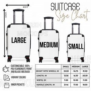 Suitcase Size Chart, Printify's Suitcase Size Chart, POD Suitcase Size Chart, Suitcase Size Guide, Suitcase Sizing Chart - Etsy Australia