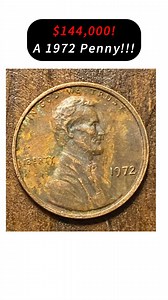 40K views · 699 reactions | $144,000 For A 1972 Penny!Check Yours! #coins #penny #coincollecting #rarecoins | HeritCoin | Facebook