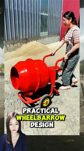 Effortless Mixing! Most Practical Mini Concrete Mixer 🏗️ #Construction #ConcreteMixer #Tools