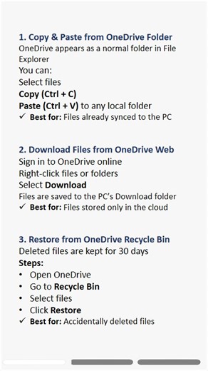 Restore OneDrive files to your Windows 10/11 PC fast and safely. #onedrive #windows11 #windows10