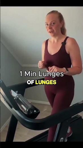Treadmill interval workout for beginners: Walk + Lunges 🏃‍♀️