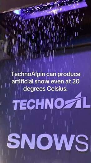 TechnoAlpin snowmaking demo inside the Big Theatre on Saturday in Milan during Milano Après Ski.