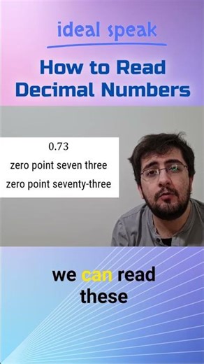 ✅ How to read decimal numbers