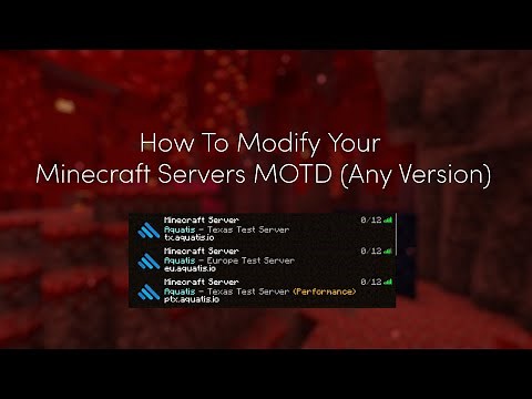 How To Modify Your Minecraft Servers MOTD