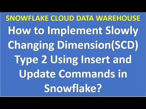 How to Implement Slowly Changing Dimension(SCD) Type 2 Using Insert and Update Commands in Snowflake