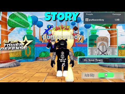 Beating the New Story Map Soul Town (New Mount) | World 2 Story Mode | Roblox All Star Tower Defense
