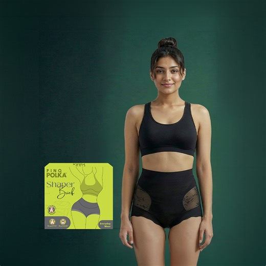 Pinq Polka Shapewear Brief Panty (Black) Price - Buy Online at Best Price in India