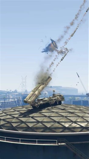 Advance Defense System Launches Ballistics Missile At B-21 Bomber In Gtav