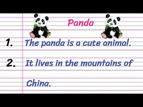 10 lines essay on panda || Essay On Panda In English || 10 Easy Sentences About Panda ||