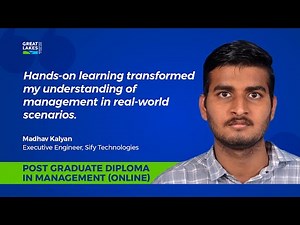 Great Lakes Online PGDM Review by Madhav | Great Lakes Executive Learning | Great Learning
