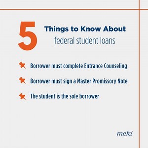 If you're new to student loans, here are some quick facts to know about borrowing a federal student loan. Learn more: https://bit.ly/3oDinQj | MEFA | Facebook