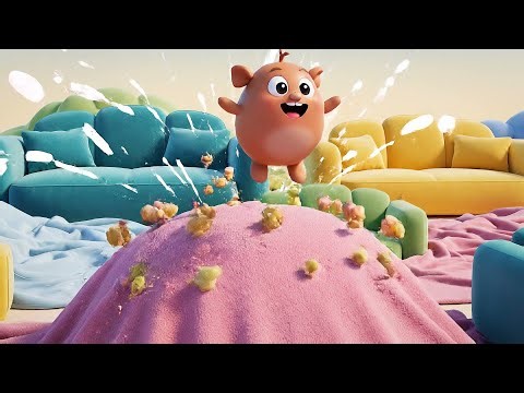 O Bebê Alienígena Pou Desmaiou no Sofá AV1 | Canções Infantis e Rimas para Crianças