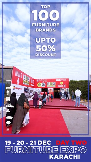 🌟🔥 Day 2 Highlights | Karachi Furniture & Living Expo 2025 🔥🌟 Day 2 wrapped up with an amazing response and packed halls as Karachi showed immense enthusiasm for Pakistan’s biggest Furniture & Living Expo! 🛋️✨ ⏳ Just 1 Day Left! Don’t miss your final chance to explore premium furniture, modern décor, and lifestyle essentials from top brands. 🎉 Enjoy up to 50% OFF — Expo Exclusive Deals! 📅 21st December 2025 (Last Day) 📍 Expo Center Karachi – Hall No. 5 & 6 ⏰ 10:00 AM – 10:00 PM 👉 Come &