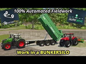 🟡 FS25 // Courseplay & Autodrive Forage harvesting & Bunkersilo work 2/2