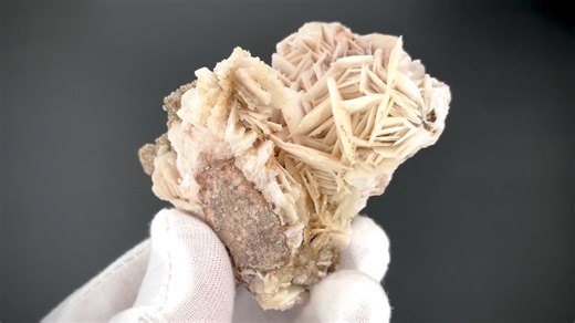 Baryte with Calcite from Taff's Well Quarry, Cardiff, Wales, UK - 7.2 x 5.4 x 3.5 cm
