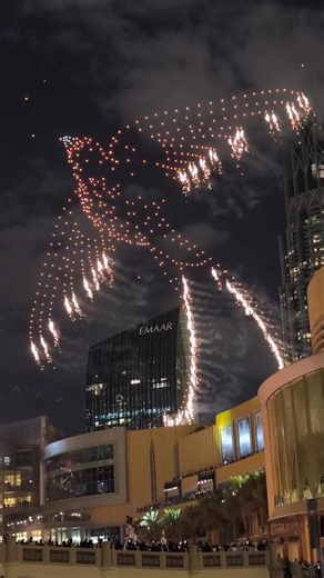 Unbelievable: Amazing Drone show and fireworks in Dubai on New Year night. Happy New Year Everyone #dubai #HappyNewYear #fireworks #burjkhalifa | UAE Labours