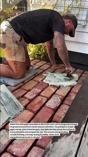 Brick Patio Repair Hack! Fast Mortar Leveling Tool #DIY #Masonry #HomeImprovement
