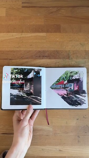 Nebel in Berlin 🌫️ #aquarell #aquarellmalerei #aquarellskizzenbuch