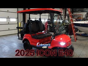 2025 ICON E40 Red Golf Cart Walkaround | Priced at $10,490
