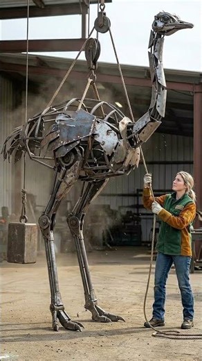 Scrap Metal Ostrich Build | Counterweight Balance Reveal