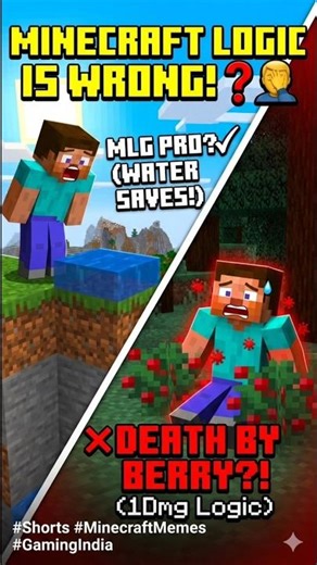 Why Minecraft Logic makes NO Sense! 😂 #minecraftmemes