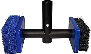 Pool Tile Brush Scrubber 2-in-1 Scrub and Scour Waterline Tile Scale Cleaner - Easily Clean Swimming Pool Tiles Flip Brush