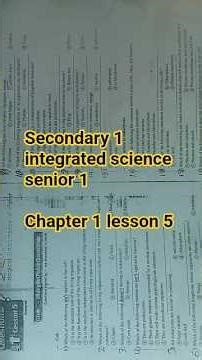 integrated science senior 1 lesson 5 unit 1. 12 January 2026