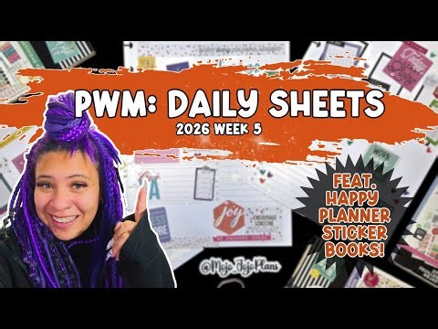 Plan With Me | Daily Sheets | Week 5 | 2026 💜