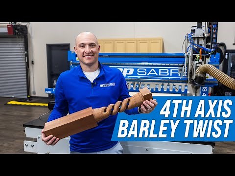 Creating a Barley Twist with a 4th Axis Attachment on a ShopSabre CNC ‪@vectric‬