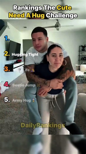 Ranking The Best/Funniest Need a Hug Challenge moments 😂 #shorts #couplegoals #hugchallenge #funny