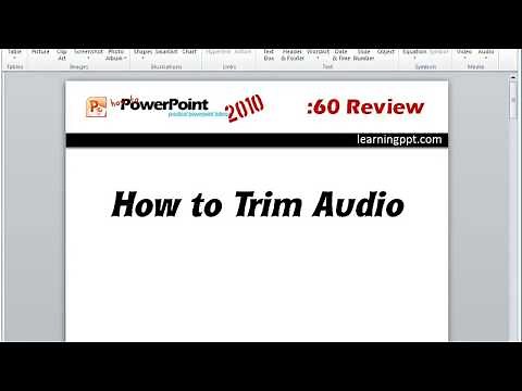 How to trim or shorten audio files in PowerPoint